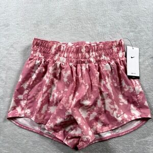 Nike Dri Fit One Brief Lined Shorts Womens XS Purple Tie Dye Loose Fit Training